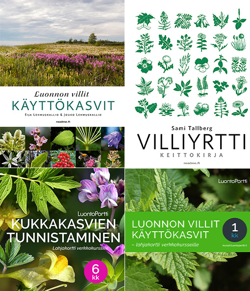 LuontoPortin verkkokaupasta mielenkiintoiset kasvikirjat ja sähköiset kurssilahjakortit